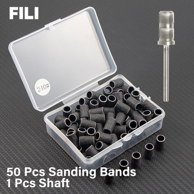 FILI 240# 180# 120# 80# Slīpēšanas lentes nagu urbjiem UV želeja Akrila noņemšanas līdzeklis Manikīra pedikīra pulēšanas uzgaļi Aksesuāri