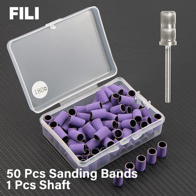 FILI 240# 180# 120# 80# Slīpēšanas lentes nagu urbjiem UV želeja Akrila noņemšanas līdzeklis Manikīra pedikīra pulēšanas uzgaļi Aksesuāri