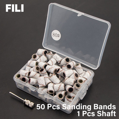 FILI 240# 180# 120# 80# Slīpēšanas lentes nagu urbjiem UV želeja Akrila noņemšanas līdzeklis Manikīra pedikīra pulēšanas uzgaļi Aksesuāri