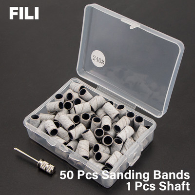 FILI 240# 180# 120# 80# Slīpēšanas lentes nagu urbjiem UV želeja Akrila noņemšanas līdzeklis Manikīra pedikīra pulēšanas uzgaļi Aksesuāri