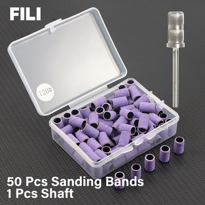 FILI 240# 180# 120# 80# Slīpēšanas lentes nagu urbjiem UV želeja Akrila noņemšanas līdzeklis Manikīra pedikīra pulēšanas uzgaļi Aksesuāri