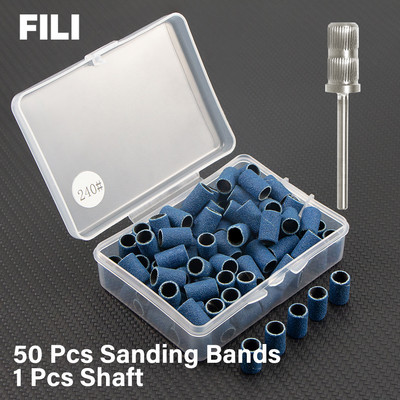FILI 240# 180# 120# 80# Slīpēšanas lentes nagu urbjiem UV želeja Akrila noņemšanas līdzeklis Manikīra pedikīra pulēšanas uzgaļi Aksesuāri