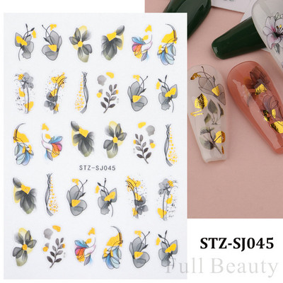 3D melnas čūskas nagu uzlīmes 2023. gada modes tauriņu pūķa dizaina tetovējuma slīdnis ziemas nagu ietīšanas dekorēšanas aksesuāri PPSTZ-X