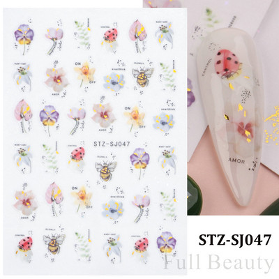 3D melnas čūskas nagu uzlīmes 2023. gada modes tauriņu pūķa dizaina tetovējuma slīdnis ziemas nagu ietīšanas dekorēšanas aksesuāri PPSTZ-X