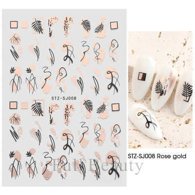 3D melnas čūskas nagu uzlīmes 2023. gada modes tauriņu pūķa dizaina tetovējuma slīdnis ziemas nagu ietīšanas dekorēšanas aksesuāri PPSTZ-X