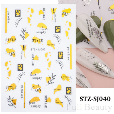 3D melnas čūskas nagu uzlīmes 2023. gada modes tauriņu pūķa dizaina tetovējuma slīdnis ziemas nagu ietīšanas dekorēšanas aksesuāri PPSTZ-X