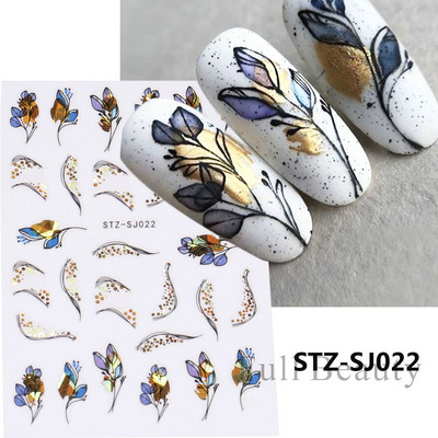 3D melnas čūskas nagu uzlīmes 2023. gada modes tauriņu pūķa dizaina tetovējuma slīdnis ziemas nagu ietīšanas dekorēšanas aksesuāri PPSTZ-X