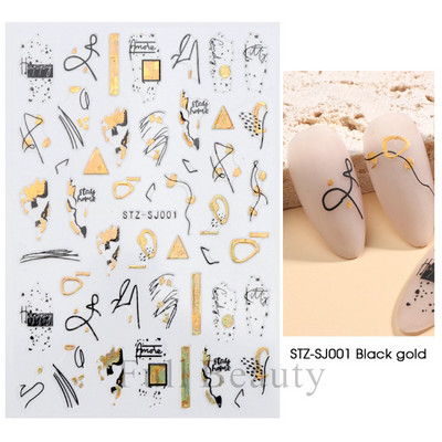 3D melnas čūskas nagu uzlīmes 2023. gada modes tauriņu pūķa dizaina tetovējuma slīdnis ziemas nagu ietīšanas dekorēšanas aksesuāri PPSTZ-X