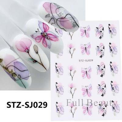 3D melnas čūskas nagu uzlīmes 2023. gada modes tauriņu pūķa dizaina tetovējuma slīdnis ziemas nagu ietīšanas dekorēšanas aksesuāri PPSTZ-X