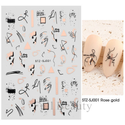 3D melnas čūskas nagu uzlīmes 2023. gada modes tauriņu pūķa dizaina tetovējuma slīdnis ziemas nagu ietīšanas dekorēšanas aksesuāri PPSTZ-X