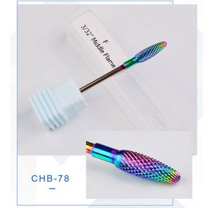 Varavīksnes volframa tērauda frēzes manikīra noņemšanai, želejas lakas noņemšanai nagu urbjmašīnu komplekts