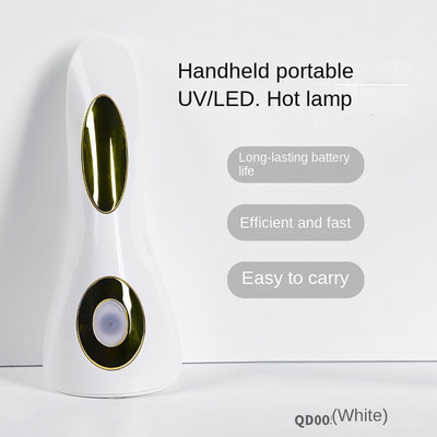 Kézi manikűr lámpa Hordozható vezeték nélküli töltő UV LED körömlámpa 10W Mini fototerápiás lámpa körömlakk ragasztós körömsütő lámpa