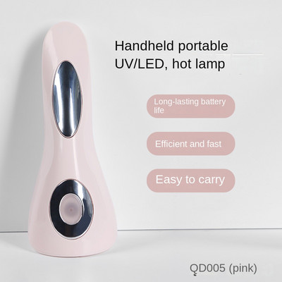 Kézi manikűr lámpa Hordozható vezeték nélküli töltő UV LED körömlámpa 10W Mini fototerápiás lámpa körömlakk ragasztós körömsütő lámpa