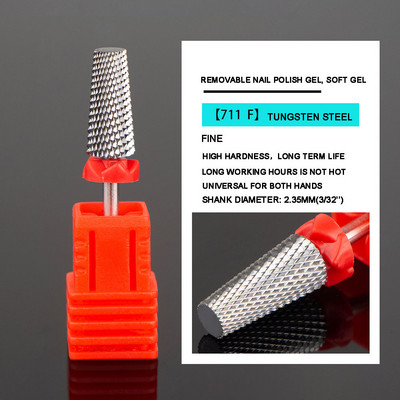 5 az 1-ben volfrámacél keményfém körömfúró maró manikűrhöz Gél körmök eltávolítása fúrószár tartozékok