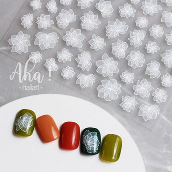 Αυτοκόλλητα 3D Translucence Nail Art Αυτοκόλλητα Moon/Star/Cloud Εξαιρετικά λεπτά αυτοκόλλητα νυχιών 3d αυτοκόλλητα Λευκό Cloud Moon Star Kawaii Sliders*