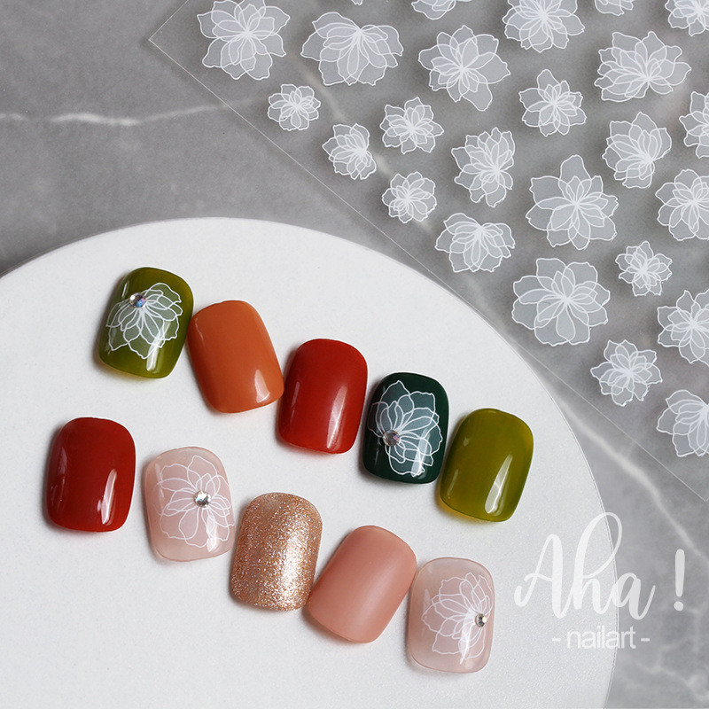 3D prozirne naljepnice za nokte Mjesec/Zvijezda/Oblak Ultra-tanke naljepnice za nokte 3d samoljepljivi bijeli oblak Mjesec Zvijezda Kawaii klizači*