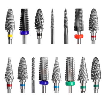 Dmoley Tungsten Carbide Nail Drill Bit Electric Manicure Drills for Machine Friling Cutter Nail Burr Αξεσουάρ πεντικιούρ