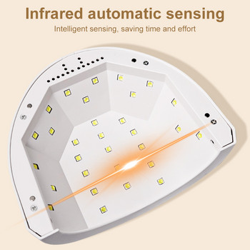 Στεγνωτήρας νυχιών Λάμπα νυχιών LED Λάμπα UV για σκλήρυνση όλων των βερνικιών νυχιών gel με Εργαλείο κομμωτηρίου μανικιούρ πεντικιούρ με ανίχνευση κίνησης