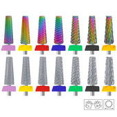Hosszú keresztvágás 5 in 1 volfrám szög fúrószár keményfém kétirányú bal jobb forgású vágó manikűr polírozó szerszámok 3/32" 16 mm