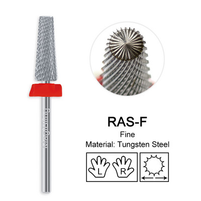 Hosszú keresztvágás 5 in 1 volfrám szög fúrószár keményfém kétirányú bal jobb forgású vágó manikűr polírozó szerszámok 3/32" 16 mm