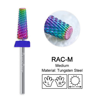 Hosszú keresztvágás 5 in 1 volfrám szög fúrószár keményfém kétirányú bal jobb forgású vágó manikűr polírozó szerszámok 3/32" 16 mm