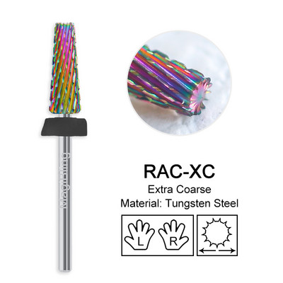 Hosszú keresztvágás 5 in 1 volfrám szög fúrószár keményfém kétirányú bal jobb forgású vágó manikűr polírozó szerszámok 3/32" 16 mm