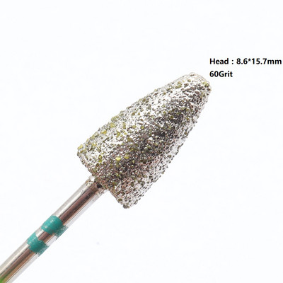 #60 #130 #180 Dimanta pedikīra urbis 3/32" Rotary Burr Manikīra uzgaļi Urbji Piederumi Nagu urbji Pēdu kopšanas instrumenti