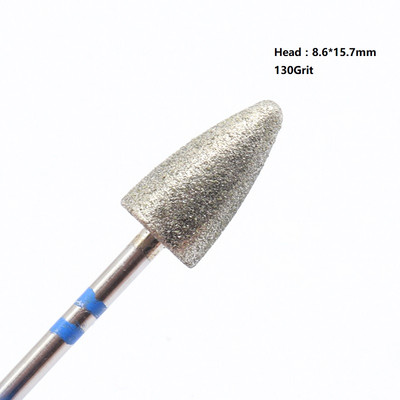 #60 #130 #180 Dimanta pedikīra urbis 3/32" Rotary Burr Manikīra uzgaļi Urbji Piederumi Nagu urbji Pēdu kopšanas instrumenti