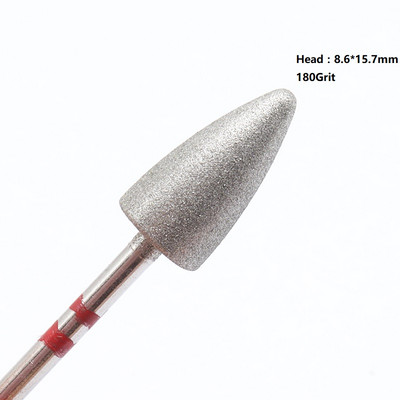 #60 #130 #180 Dimanta pedikīra urbis 3/32" Rotary Burr Manikīra uzgaļi Urbji Piederumi Nagu urbji Pēdu kopšanas instrumenti