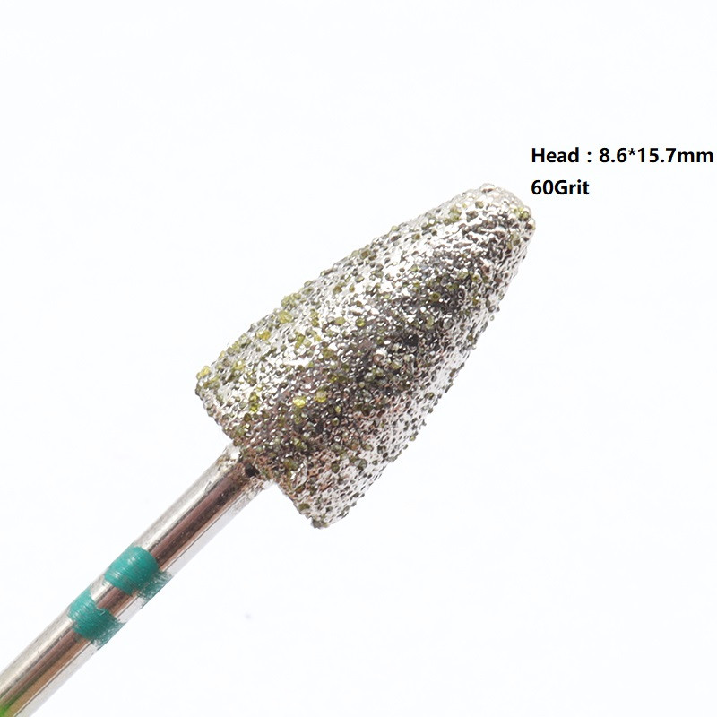 #60 #130 #180 Dimanta pedikīra urbis 3/32" Rotary Burr Manikīra uzgaļi Urbji Piederumi Nagu urbji Pēdu kopšanas instrumenti