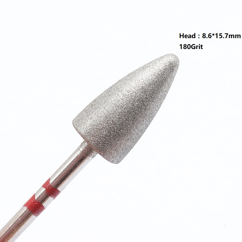#60 #130 #180 Dimanta pedikīra urbis 3/32" Rotary Burr Manikīra uzgaļi Urbji Piederumi Nagu urbji Pēdu kopšanas instrumenti