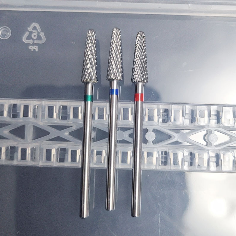 4 * 14 mm konusa karbīda nagu urbis 3/32 collu frēze manikīram Rotējošie nagu uzgaļi Elektrisko urbjmašīnu piederumu rīks