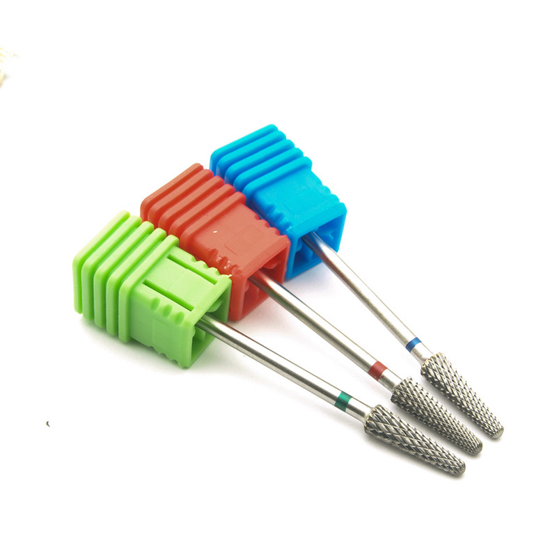 4 * 14 mm konusa karbīda nagu urbis 3/32 collu frēze manikīram Rotējošie nagu uzgaļi Elektrisko urbjmašīnu piederumu rīks