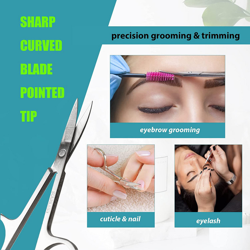 Škare za dlačice za obrve i nos, udobne ručke, njegovanje dlačica na licu, obrva, nosa, brkova, brade
