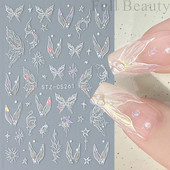 3D naljepnice za nokte Rep sirene Leptir Ljepljive naljepnice Antikviteti Dizajn bambusa Dekoracija Klizač Pribor za manikuru PPSTZ-CS260