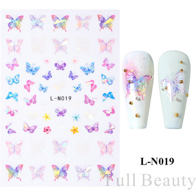 3D naljepnice za nokte Rep sirene Leptir Ljepljive naljepnice Antikviteti Dizajn bambusa Dekoracija Klizač Pribor za manikuru PPSTZ-CS260