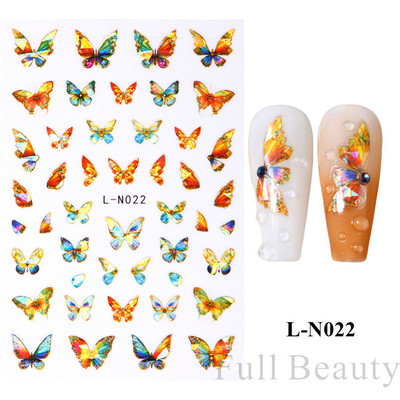 3D naljepnice za nokte Rep sirene Leptir Ljepljive naljepnice Antikviteti Dizajn bambusa Dekoracija Klizač Pribor za manikuru PPSTZ-CS260