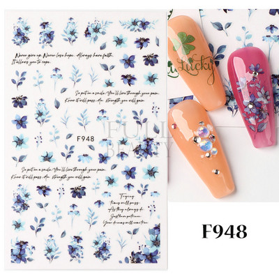 3D naljepnice za nokte Rep sirene Leptir Ljepljive naljepnice Antikviteti Dizajn bambusa Dekoracija Klizač Pribor za manikuru PPSTZ-CS260