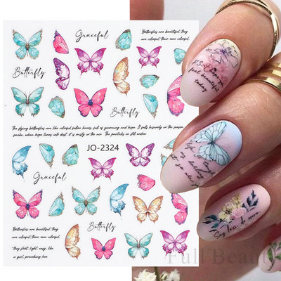 3D naljepnice za nokte Rep sirene Leptir Ljepljive naljepnice Antikviteti Dizajn bambusa Dekoracija Klizač Pribor za manikuru PPSTZ-CS260