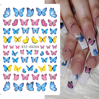 3D naljepnice za nokte Rep sirene Leptir Ljepljive naljepnice Antikviteti Dizajn bambusa Dekoracija Klizač Pribor za manikuru PPSTZ-CS260