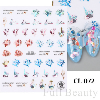 3D naljepnice za nokte Rep sirene Leptir Ljepljive naljepnice Antikviteti Dizajn bambusa Dekoracija Klizač Pribor za manikuru PPSTZ-CS260