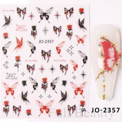 3D naljepnice za nokte Rep sirene Leptir Ljepljive naljepnice Antikviteti Dizajn bambusa Dekoracija Klizač Pribor za manikuru PPSTZ-CS260