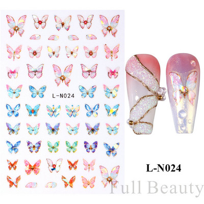 3D naljepnice za nokte Rep sirene Leptir Ljepljive naljepnice Antikviteti Dizajn bambusa Dekoracija Klizač Pribor za manikuru PPSTZ-CS260