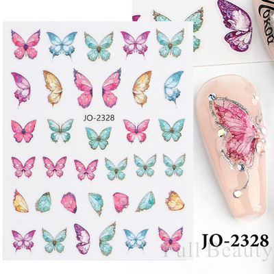 3D naljepnice za nokte Rep sirene Leptir Ljepljive naljepnice Antikviteti Dizajn bambusa Dekoracija Klizač Pribor za manikuru PPSTZ-CS260