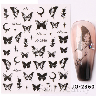 3D naljepnice za nokte Rep sirene Leptir Ljepljive naljepnice Antikviteti Dizajn bambusa Dekoracija Klizač Pribor za manikuru PPSTZ-CS260