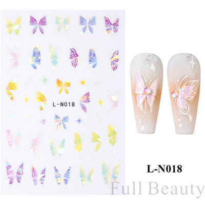 3D naljepnice za nokte Rep sirene Leptir Ljepljive naljepnice Antikviteti Dizajn bambusa Dekoracija Klizač Pribor za manikuru PPSTZ-CS260