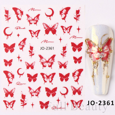 3D naljepnice za nokte Rep sirene Leptir Ljepljive naljepnice Antikviteti Dizajn bambusa Dekoracija Klizač Pribor za manikuru PPSTZ-CS260