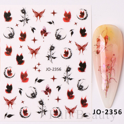 3D naljepnice za nokte Rep sirene Leptir Ljepljive naljepnice Antikviteti Dizajn bambusa Dekoracija Klizač Pribor za manikuru PPSTZ-CS260