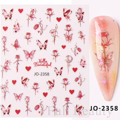 3D naljepnice za nokte Rep sirene Leptir Ljepljive naljepnice Antikviteti Dizajn bambusa Dekoracija Klizač Pribor za manikuru PPSTZ-CS260