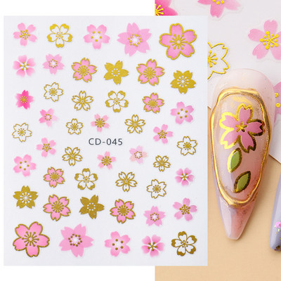 3D naljepnice za nokte Rep sirene Leptir Ljepljive naljepnice Antikviteti Dizajn bambusa Dekoracija Klizač Pribor za manikuru PPSTZ-CS260